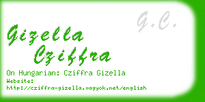 gizella cziffra business card